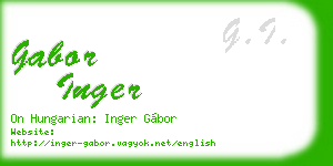 gabor inger business card